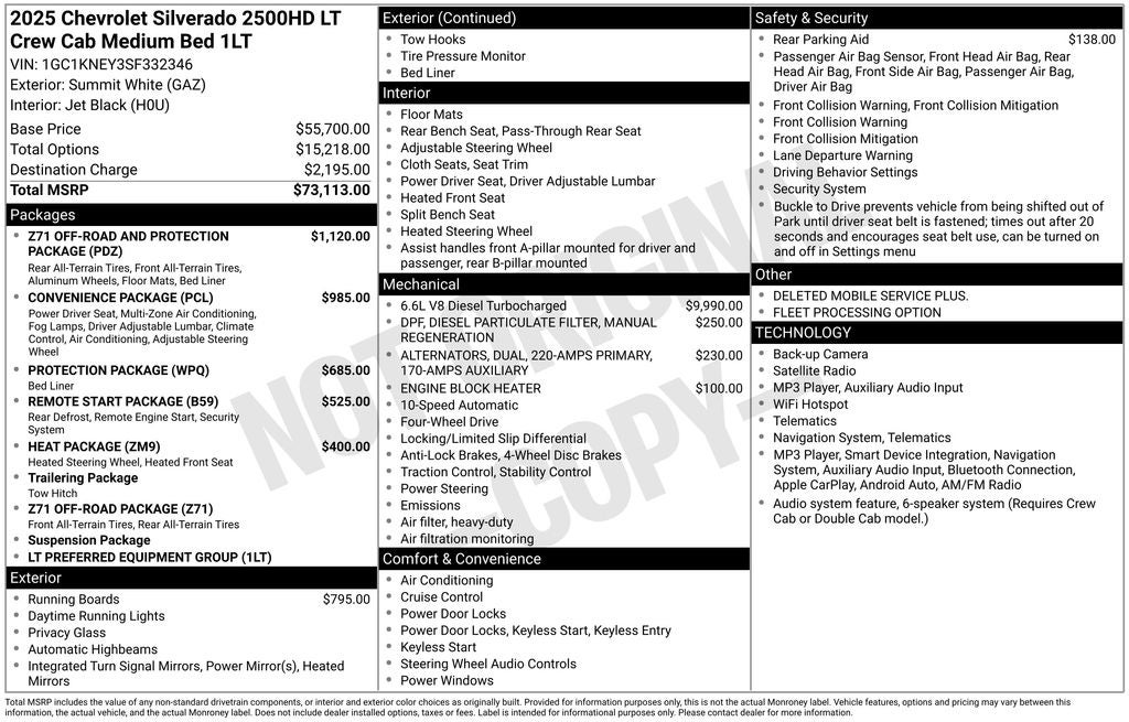 2025 Chevrolet Silverado 2500HD LT