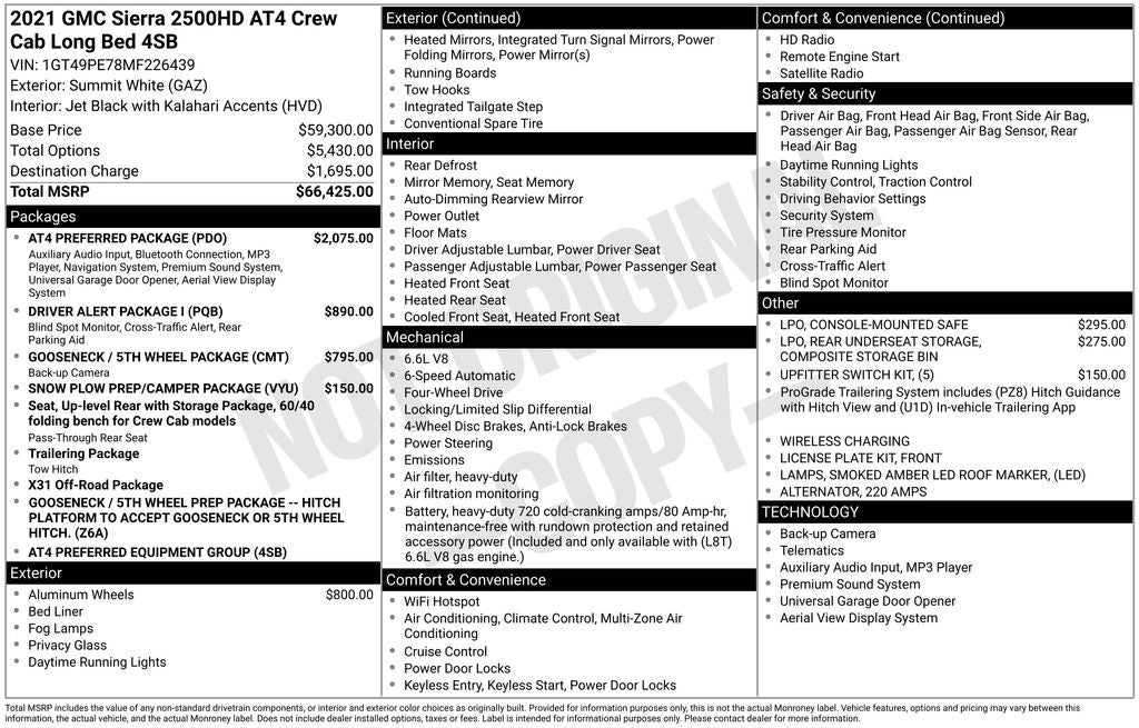 2021 GMC Sierra 2500HD AT4