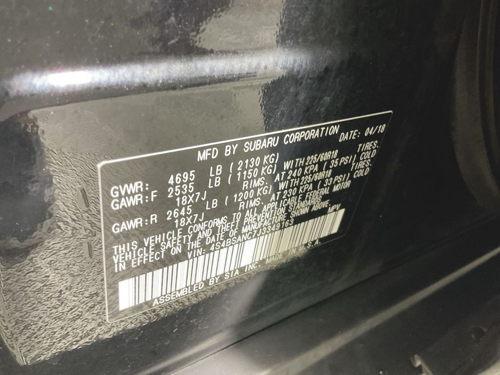 2018 Subaru Outback 2.5i Limited