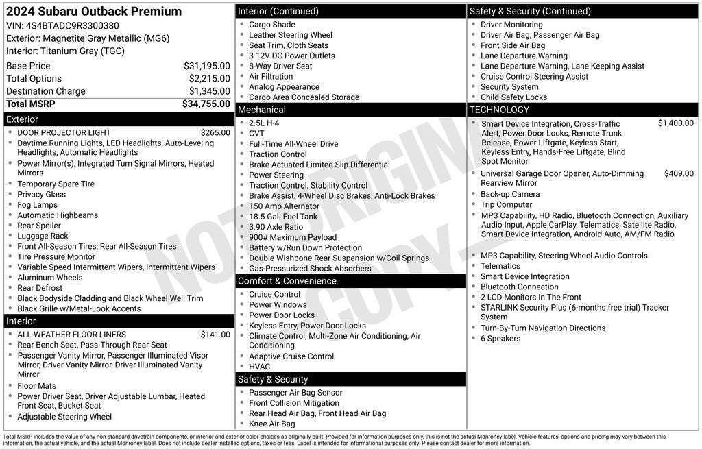 2024 Subaru Outback Premium