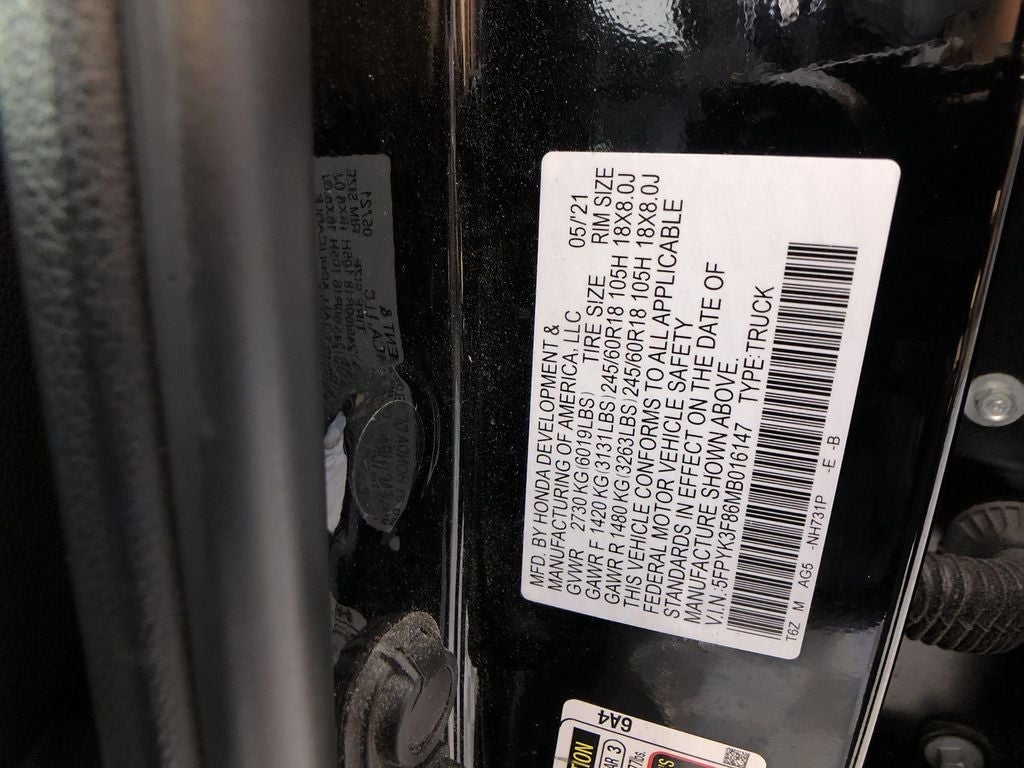 2021 Honda Ridgeline Black Edition